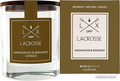Ароматизированая свеча Ambientair Lacrosse Сандал и бергамот VV040SBLC