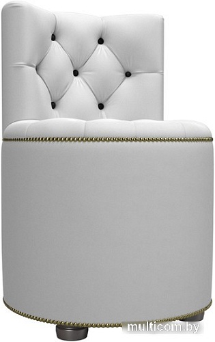 Пуфик Лига диванов Саваж (экокожа, белый/черный)