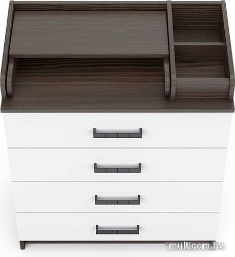 Детский комод Атон Мебель Marvin (бодяга темный/белый)