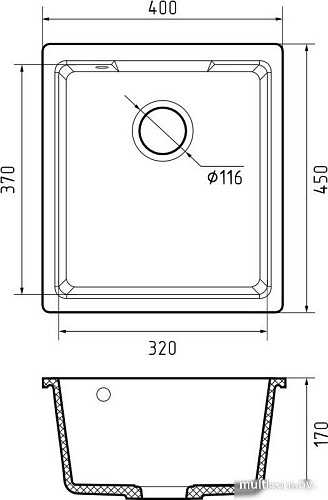 Кухонная мойка GranFest Urban GF-UR-4540 (белый)