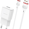 Сетевое зарядное Borofone BA48A USB Type-C (белый)