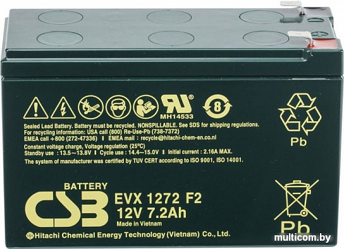 Аккумулятор для ИБП CSB EVX1272 F2 (12В/7.2 А&middot;ч)