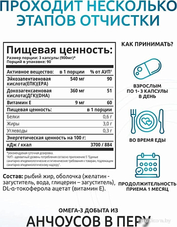 БАД Solab Omega-3 900мг (270 капсул)