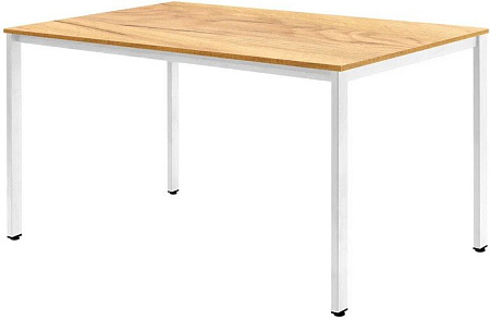 Кухонный стол Millwood Сеул Л 130x80x75 (дуб золотой Craft/металл белый)