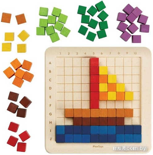 Кубики Plan Toys Счеты-мозайка 5468