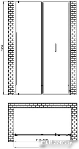 Душевая дверь Berges Wasserhaus Legos LS-4 120 062030