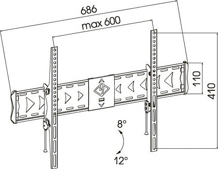 Кронштейн Kromax FLAT-2