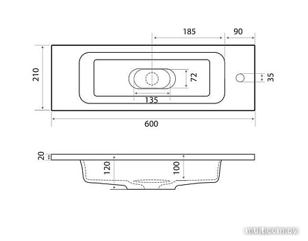 Умывальник Madera Modul 60