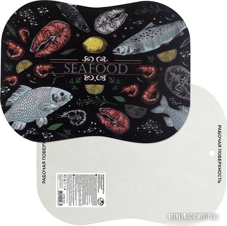 Разделочная доска Мультидом Рыбное ассорти МТ80-442
