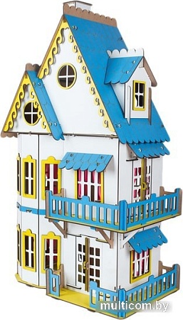 Кукольный домик Большой слон Д-007 (белый/голубой)