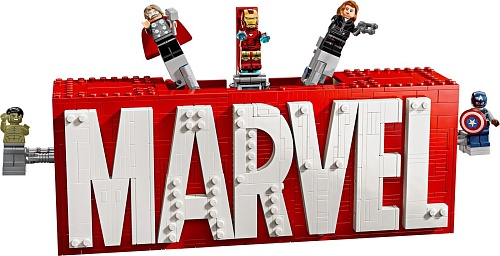 Конструктор LEGO Marvel 76313 Логотип MARVEL с минифигурками