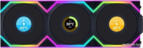 Комплект вентиляторов для корпуса с контроллером Lian Li Uni Fan SL 120 Wireless LCD Reverse G99.12RSLLCD1W3B.R0