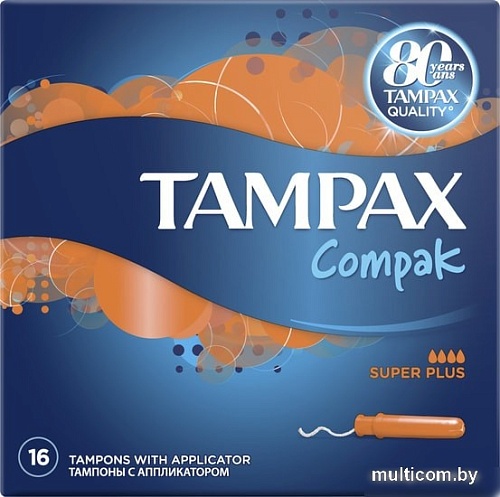 Тампоны с аппликатором Tampax Compak Super Plus с аппликатором (16 шт)