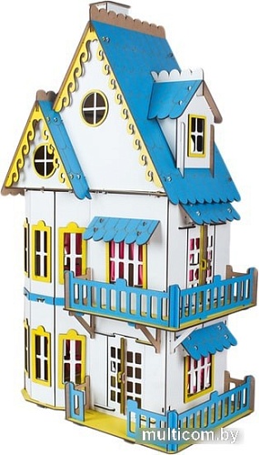 Кукольный домик Большой слон Д-007 (белый/голубой)