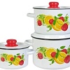 Набор кастрюль СтальЭмаль Фрутта 1с144
