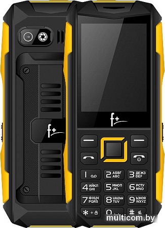 Кнопочный телефон F+ PR240 (черный/желтый)