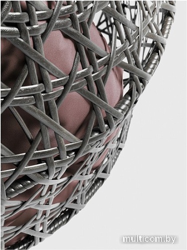 Подвесное кресло M-Group Для двоих Люкс 11510205 (коричневый ротанг/коричневая подушка)