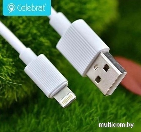Кабель Celebrat CB-09 Lightning (1 м, белый)