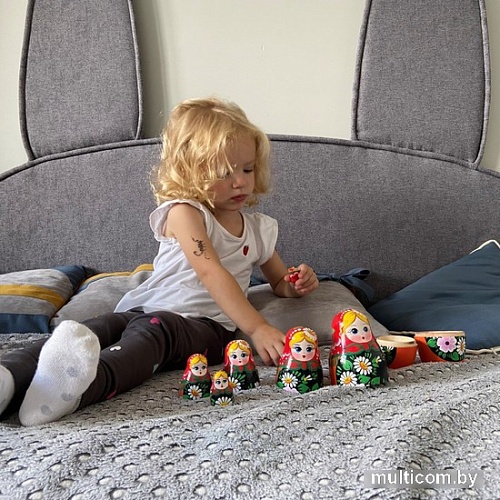 Развивающая игра Брестская Матрешка С цветами лилии и ромашки (набор 7 шт)