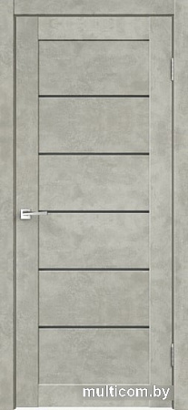 Межкомнатная дверь Velldoris Loft 1 90x200 (бетон светло-серый, мателюкс графит)