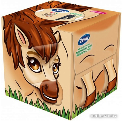 Бумажные салфетки Zewa Kids 3D Box 3 слоя (60 шт)