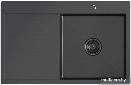 Кухонная мойка Mixline Pro 552923 (черный графит, с сифоном)