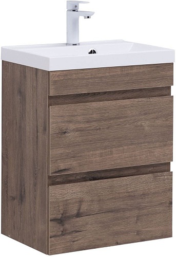 Aquanet Тумба с умывальником Нота New 58 335875 (дуб веллингтон табак)