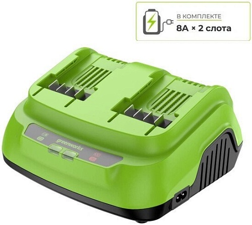 Зарядное устройство Greenworks G24X2C8 2958807 (24В)