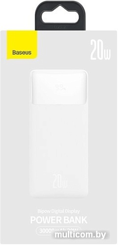 Портативное зарядное устройство Baseus Bipow Digital Display PPDML-N02 30000mAh (белый)