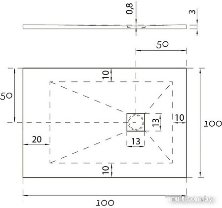 Душевой поддон Aquanet Pleasure New 100x100 258889 100x100