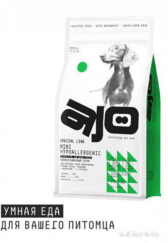 Сухой корм для собак AJO Mini Hypoallergenic Для взр. собак со склонностью к аллергии 2 кг