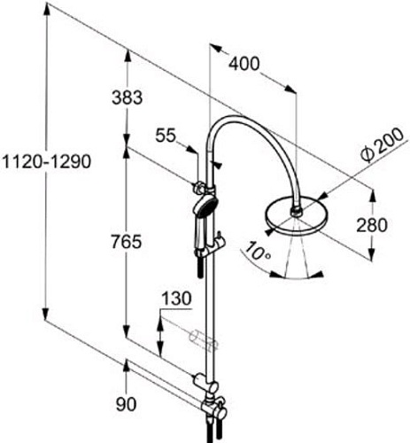 Душевая система Kludi Zenta 6167705-00