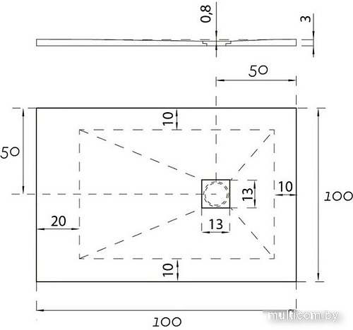 Душевой поддон Aquanet Pleasure New 100x100 258889 100x100