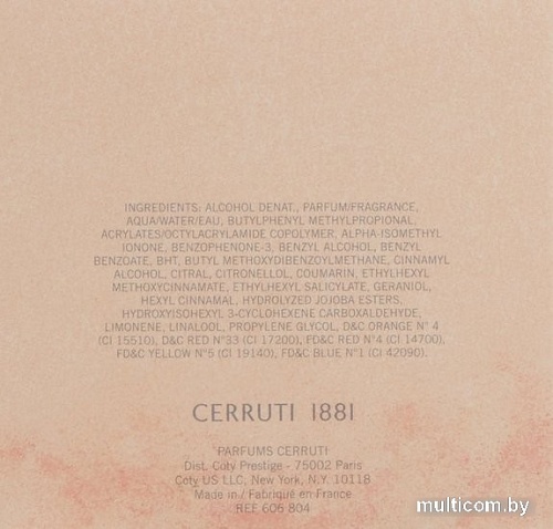 Cerruti 1881 Pour Femme EdT (100 мл)