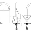 Смеситель Kaiser Merkur 26744-15 (вороненая сталь)
