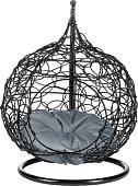 Подвесное кресло BiGarden кокон из искусственного ротанга (черный)