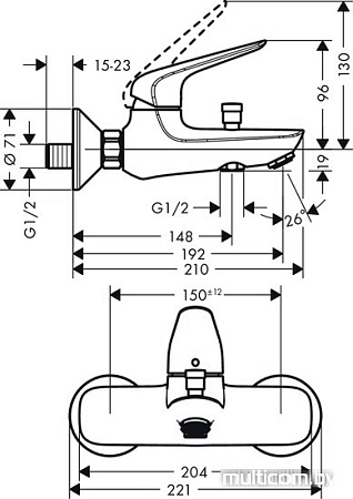 Смеситель Hansgrohe Novus 71040000