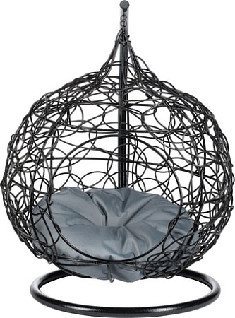 Подвесное кресло BiGarden кокон из искусственного ротанга (черный)