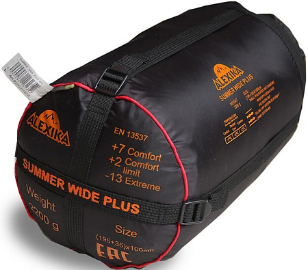 Спальный мешок AlexikA Summer Wide Plus 230 (левая молния, оливковый)