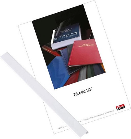 Металлический канал для переплета OPUS O.Simple Channel 210x13 мм OSC1321025BIA (25 шт, белый)