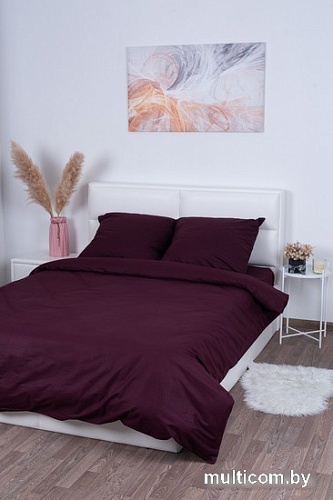 Постельное белье Миланика Бордо 145x217 (поплин г/к)