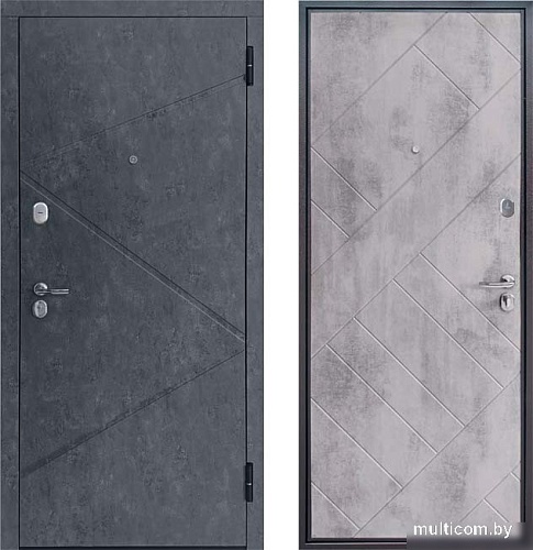 Металлическая дверь Guard Loft бетон графит/бетон серый (96x205, правая)