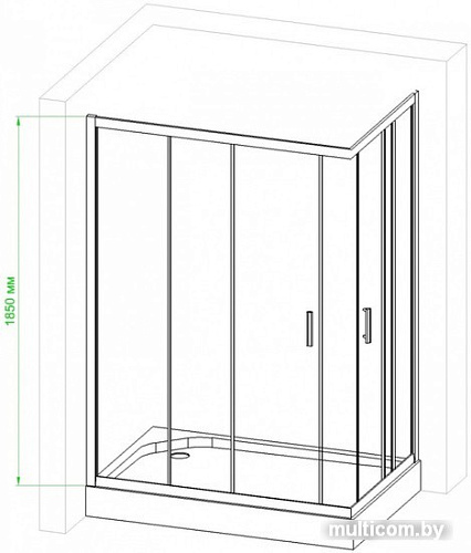 Душевой уголок Royal Bath RB1120HPD-T-CH 120x100