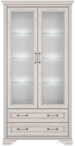 Шкаф-витрина BRW Stylius B169-REG2W2S с подсветкой (лиственница сибирская)