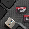 Карта памяти Kingston Canvas React Plus microSDXC 128GB (с адаптером и кардридером)