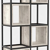 Стеллаж Hype Mebel Грос-2 70x210 (черный/древесина белая)