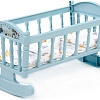 Кроватка для кукол Полесье Кроватка-качалка №4 24033 (дымчато-голубой)