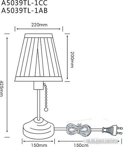Настольная лампа Arte Lamp Marriot A5039TL-1AB