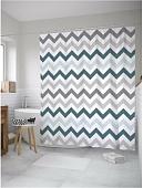 Шторка-занавеска для ванны JoyArty Серость зигзагов sc_8048