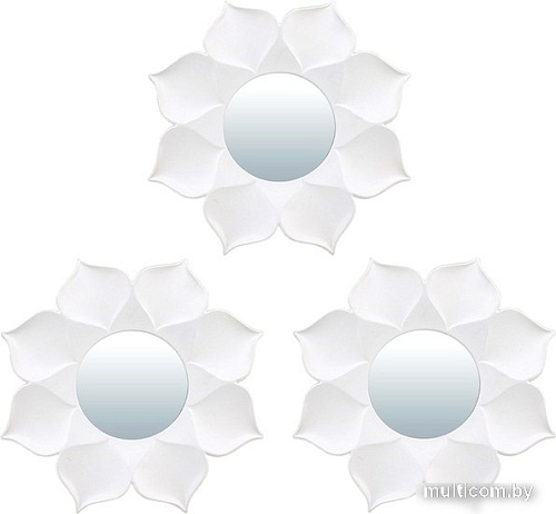 Набор зеркал Qwerty Бордо 74042 (3 шт, белый)